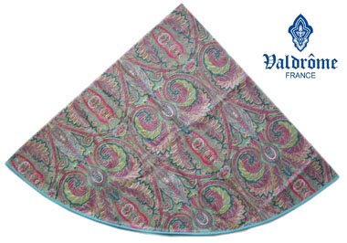 Round Tablecloth Coated (VALDROME / Cachemire. emeraude)